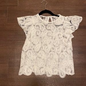 White lace blouse size small